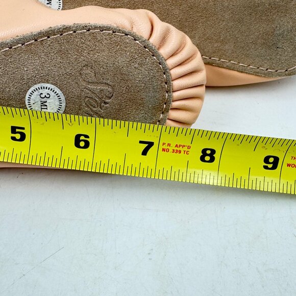 Stelle Ballet Ballerina Dance Shoes Slippers 3ML Leather Full Sole Shoes Beige - Picture 5 of 12